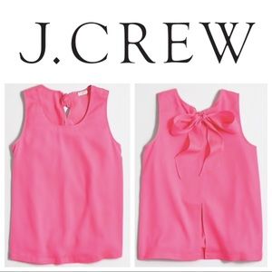 ‼️$10 SALE‼️NWOT [J. Crew] Bow Back Neon Pink Blouse